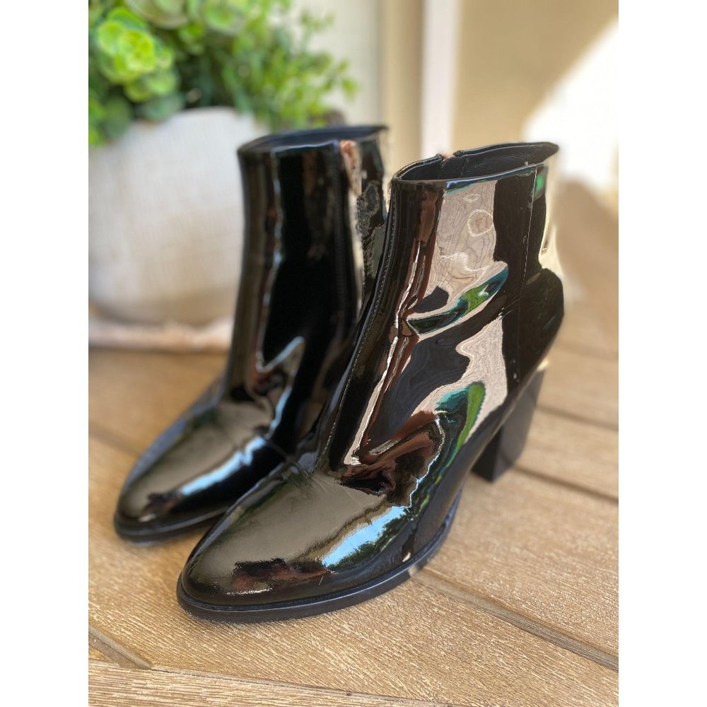 Alexander Wang Patent Leather Gabi Booties Black - Picture 4 of 13